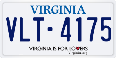 VA license plate VLT4175