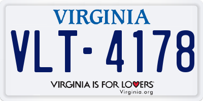 VA license plate VLT4178