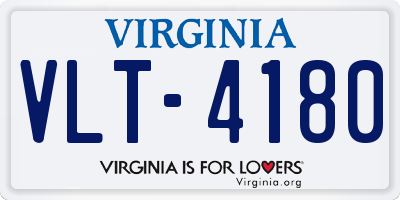VA license plate VLT4180
