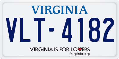 VA license plate VLT4182