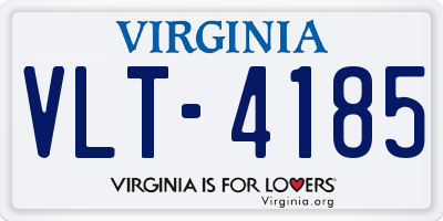 VA license plate VLT4185