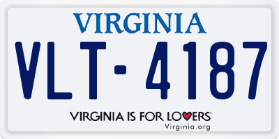 VA license plate VLT4187