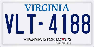 VA license plate VLT4188