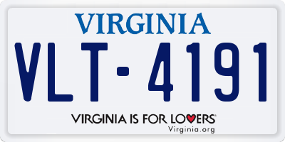 VA license plate VLT4191