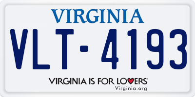 VA license plate VLT4193