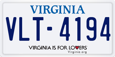 VA license plate VLT4194