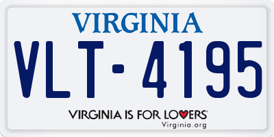 VA license plate VLT4195