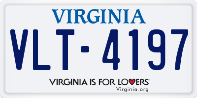 VA license plate VLT4197