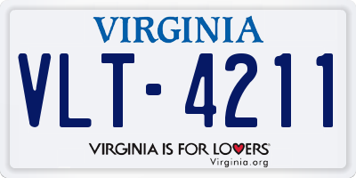 VA license plate VLT4211
