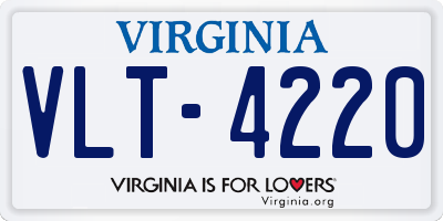 VA license plate VLT4220