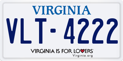 VA license plate VLT4222
