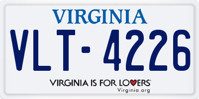 VA license plate VLT4226