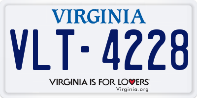 VA license plate VLT4228