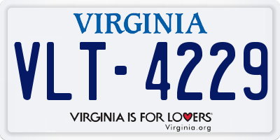 VA license plate VLT4229
