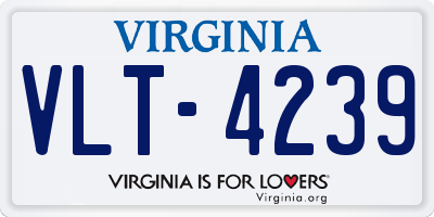 VA license plate VLT4239
