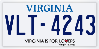 VA license plate VLT4243