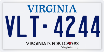 VA license plate VLT4244