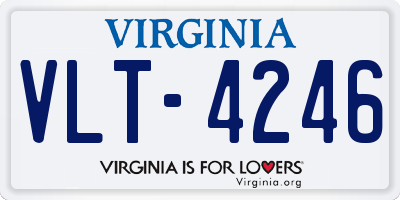 VA license plate VLT4246