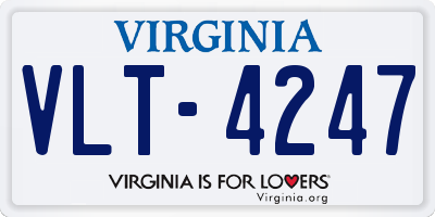 VA license plate VLT4247