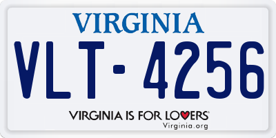 VA license plate VLT4256
