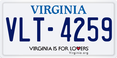 VA license plate VLT4259