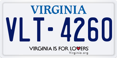 VA license plate VLT4260