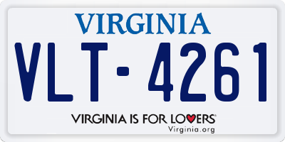 VA license plate VLT4261