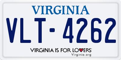 VA license plate VLT4262