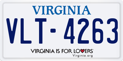 VA license plate VLT4263