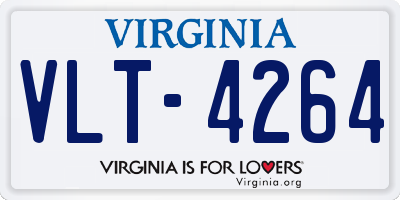 VA license plate VLT4264