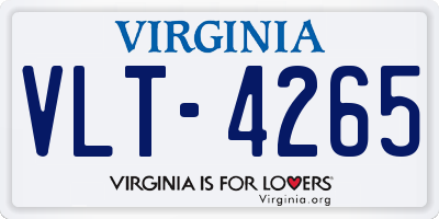 VA license plate VLT4265