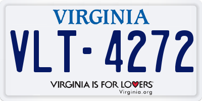 VA license plate VLT4272