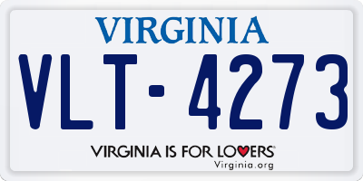 VA license plate VLT4273