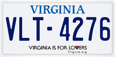 VA license plate VLT4276