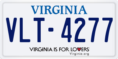 VA license plate VLT4277