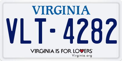 VA license plate VLT4282