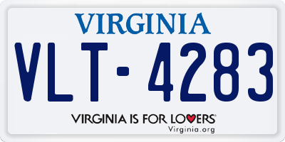 VA license plate VLT4283
