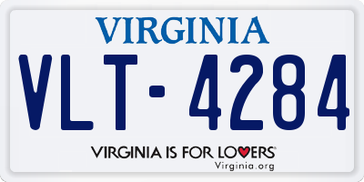 VA license plate VLT4284