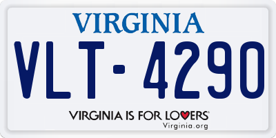 VA license plate VLT4290