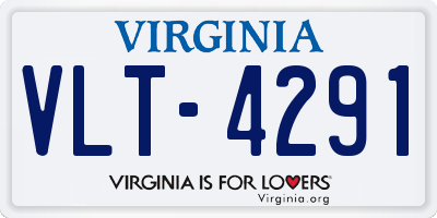 VA license plate VLT4291