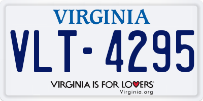 VA license plate VLT4295