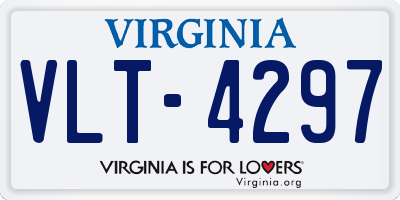 VA license plate VLT4297