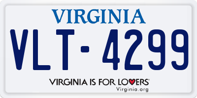 VA license plate VLT4299