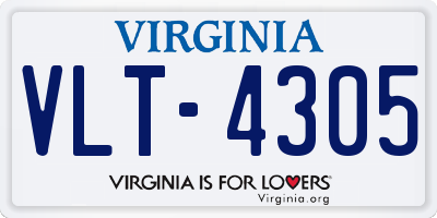 VA license plate VLT4305