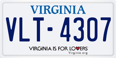 VA license plate VLT4307
