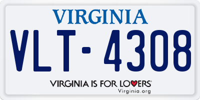 VA license plate VLT4308