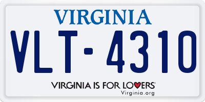VA license plate VLT4310