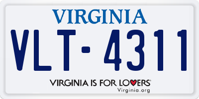 VA license plate VLT4311