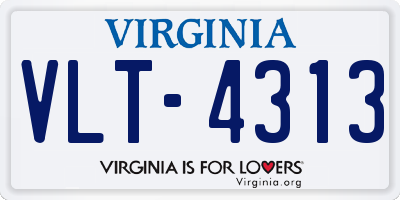 VA license plate VLT4313