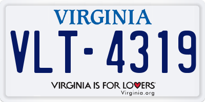 VA license plate VLT4319
